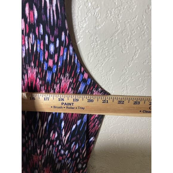 New Directions Top Womens XL Geometric Asymmetrical Layering Blouse Career - Picture 5 of 8